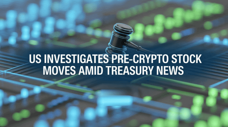 US Investigates Pre-Crypto Stock Moves Amid Treasury