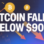 bitcoin falls below $90k