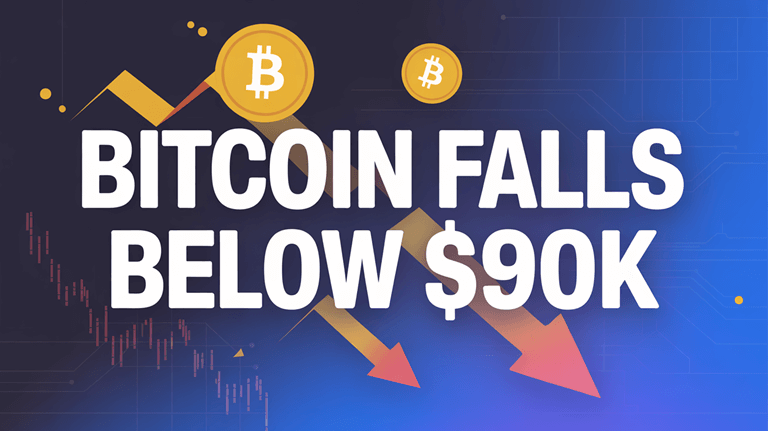 bitcoin falls below $90k